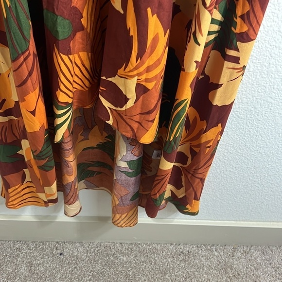 MSK Split-Neck Puff-Sleeve High-Low Dress women’s Sz L Floral Boho NWT - Picture 6 of 8